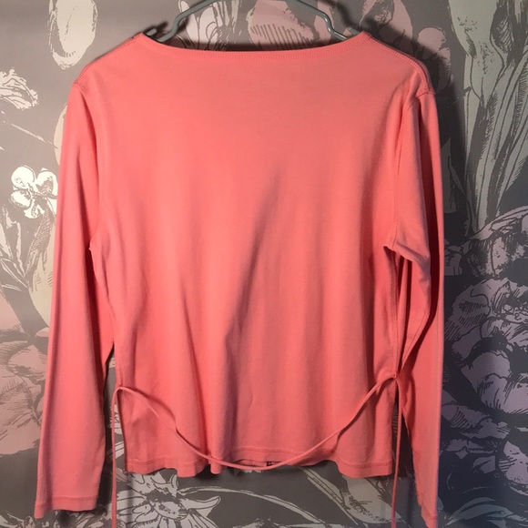 Talbots Pima Cotton Button Front Tee Cardigan Med - Picture 4 of 7